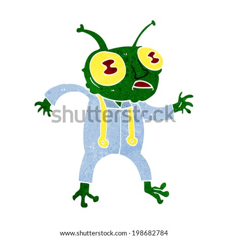 cartoon alien spaceman
