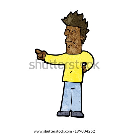 Cartoon Man Pointing Stock Photo 199004252 : Shutterstock