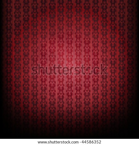 Red wallpaper backdrop (fades to black on 3 sides)