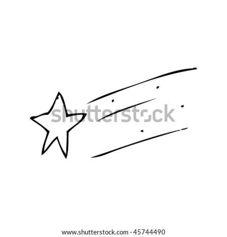 stock vector shooting star in kids drawing style Save to a lightbox 