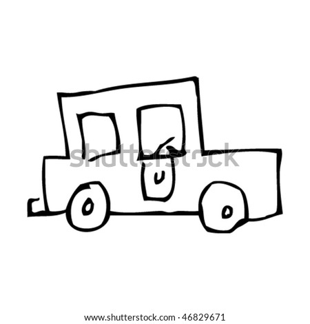 stock-vector-kid-s-drawing-of-a-car-4682