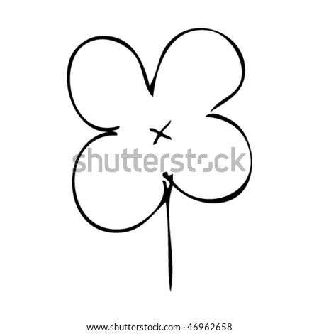 Clover Line Drawing