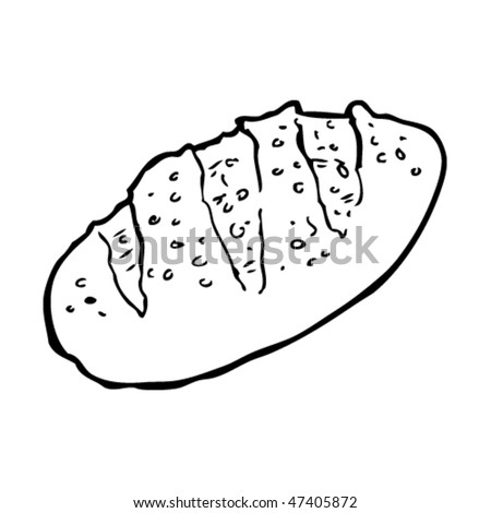 Drawing Of A Loaf Of Bread Stock Vector 47405872 : Shutterstock