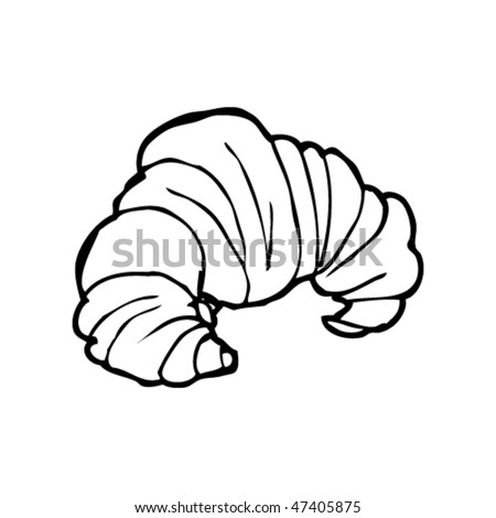 Drawing Of A Croissant Stock Vector Illustration 47405875 : Shutterstock