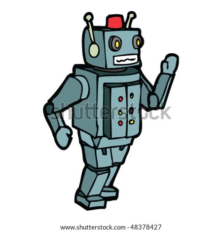 Robot on Stock Vector Toy Robot Drawing 48378427 Jpg