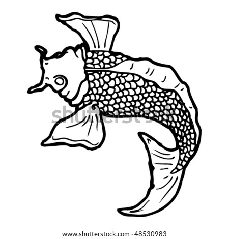 goldfish tattoo design. stock vector : koi tattoo