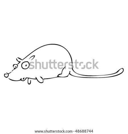 stock vector fat rat drawing