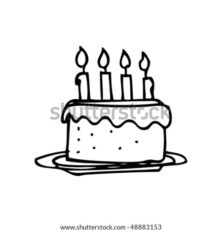 Birthday Cake Clip  on Masculine Birthday Cakes  Simple Birthday Cake Drawing
