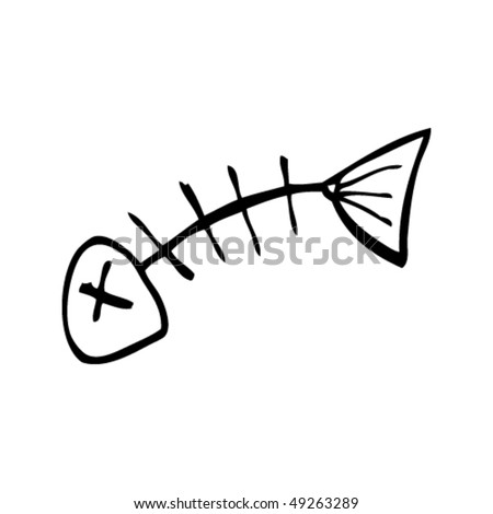 fish clip art cartoon. Whole fish skeleton category