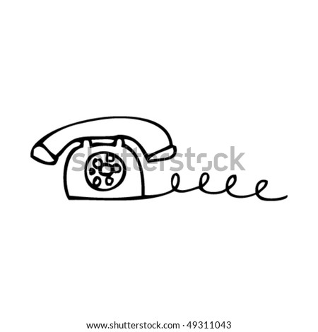 drawing of telephone