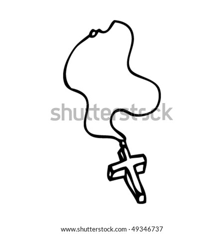 Quirky Drawing Of A Crucifix Stock Vector Illustration 49346737