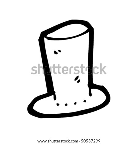 top hat drawing. stock vector : quirky drawing of a top hat