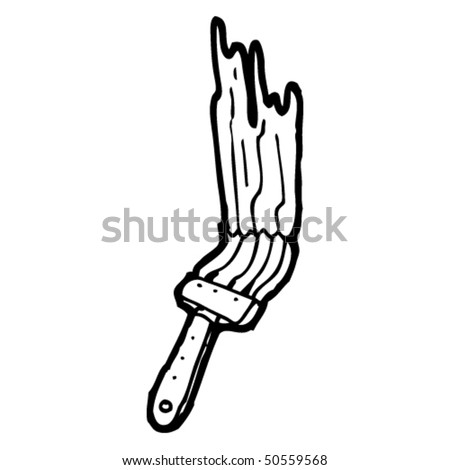 Quirky Drawing Of A Paint Brush Stock Vector Illustration 50559568