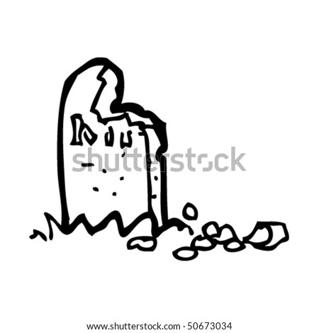 Quirky Drawing Of A Crumbling Grave Stock Vector Illustration 50673034