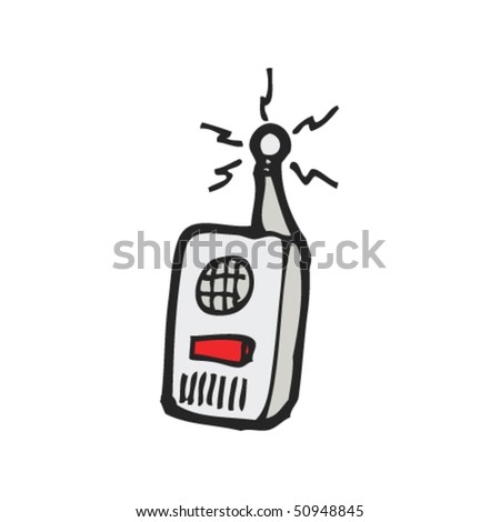 QUIRKY Drawing Of A Walkie Talkie Stock Vector 50948845 : Shutterstock