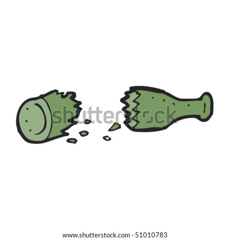 Quirky Drawing Of A Broken Bottle Stock Vector Illustration 51010783