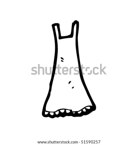 quirky drawing of a night dress - stock vector