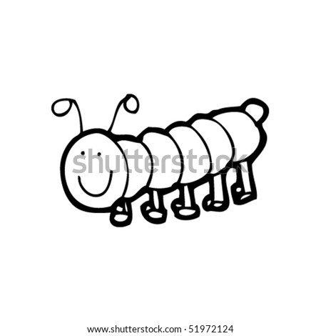 cute caterpillar cartoon. outside a cute caterpillar