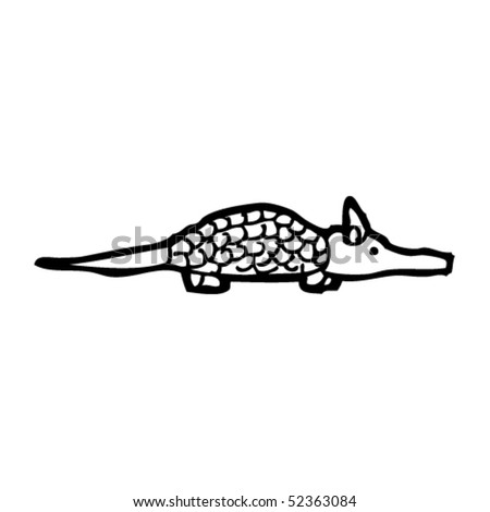 Quirky Drawing Of An Armadillo Stock Vector Illustration 52363084