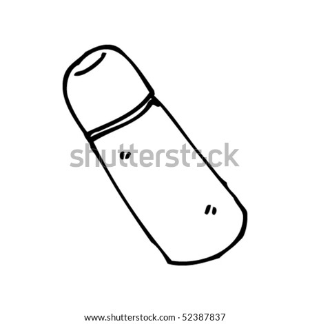 Quirky Drawing Of A Flask Stock Vector Illustration 52387837 : Shutterstock