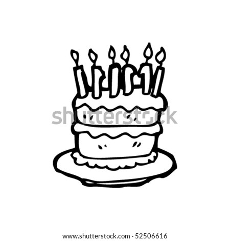 birthday cake drawing. drawing of a irthday cake