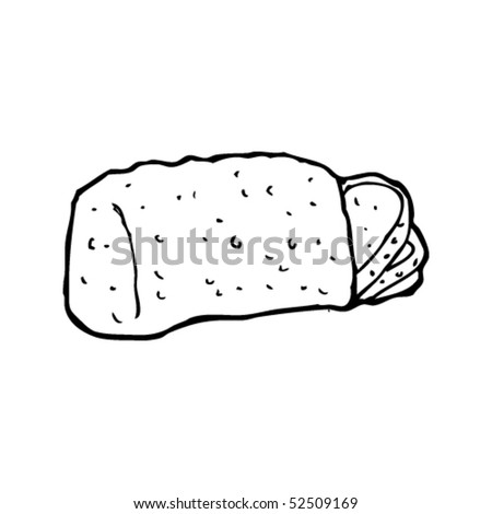 Quirky Drawing Of A Loaf Of Bread Stock Vector Illustration 52509169