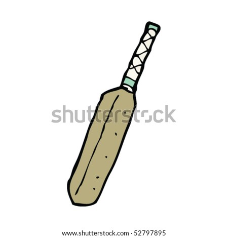 cricket bat logo. drawing of a cricket bat
