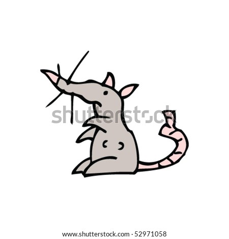stock vector rat drawing