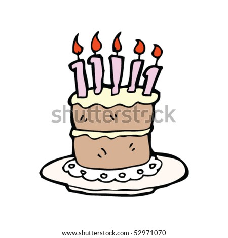 Cartoon Birthday Cake on Birthday Cake Cartoon Stock Vector 52971070   Shutterstock