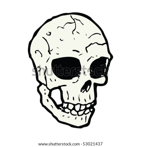 stock vector skull drawing
