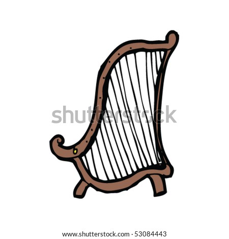 Harp Cartoon Stock Vector Illustration 53084443 : Shutterstock