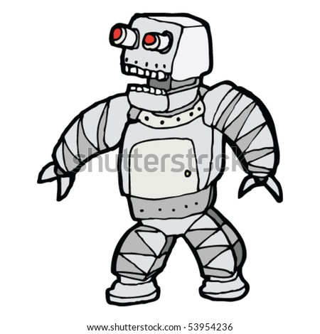 stock vector robot cartoon