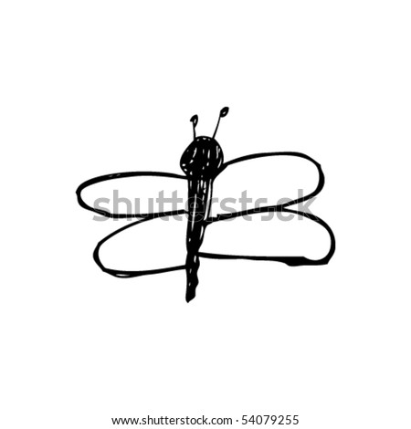 Simple+dragonfly+drawing