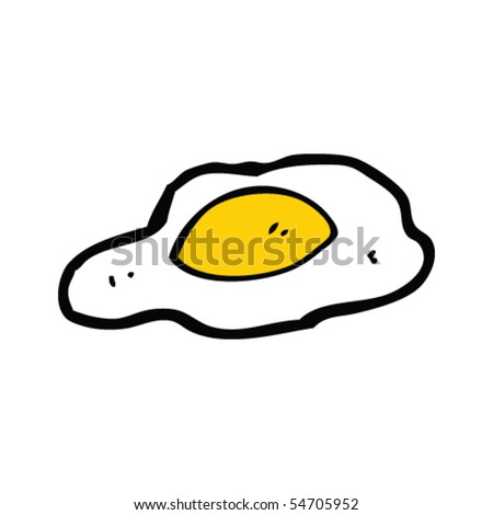 Fried Egg Cartoon Stock Vector Illustration 54705952 : Shutterstock
