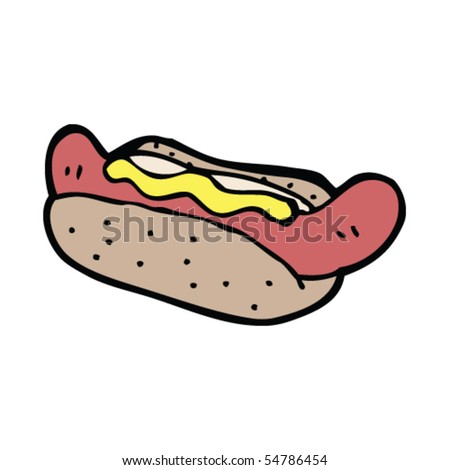 Hotdog Cartoon Stock Vector Illustration 54786454 : Shutterstock