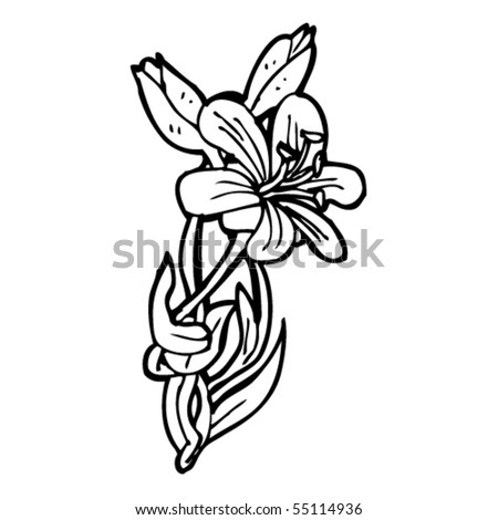 stock vector flower drawing