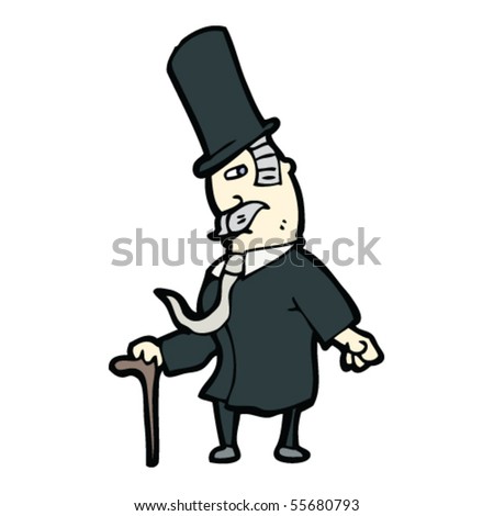 Victorian Gentleman Cartoon Stock Vector Illustration 55680793