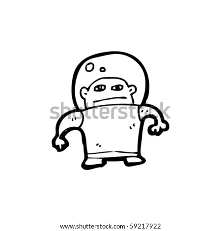 Spaceman Cartoon Stock Vector Illustration 59217922 : Shutterstock