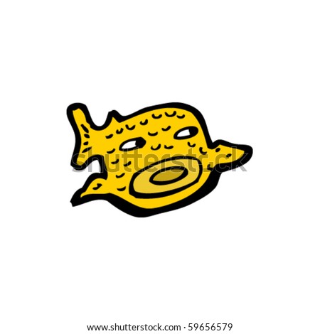 funny goldfish cartoon. vector : goldfish cartoon
