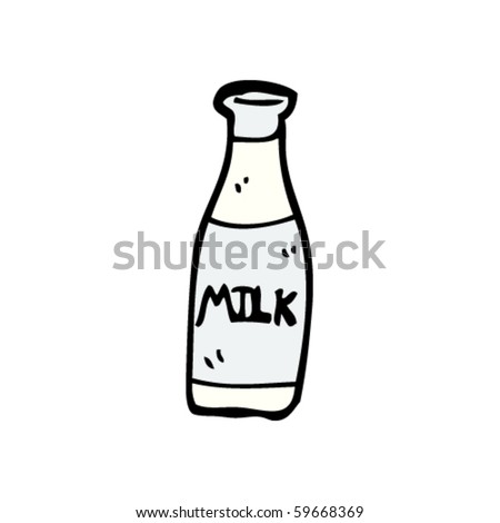 Milk Bottle Cartoon Stock Vector Illustration 59668369 : Shutterstock