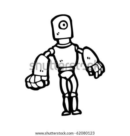 stock vector robot cartoon