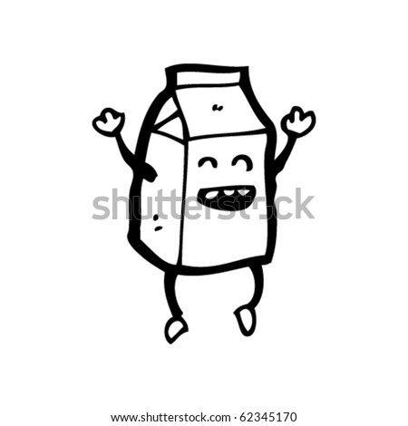 carton of milk. happy milk carton cartoon
