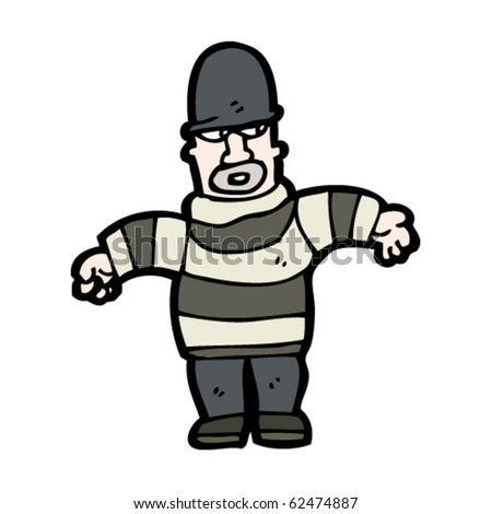 Criminal Cartoon Stock Vector Illustration 62474887 : Shutterstock