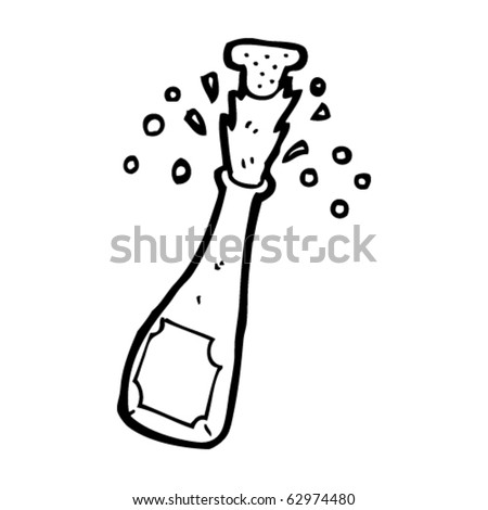 Champagne Popping Cartoon