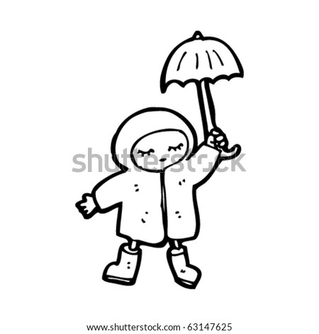 Images Of Girl In Rain. stock vector : girl in rain