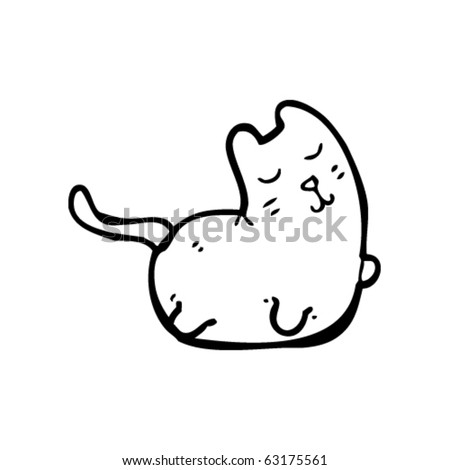 fat cat cartoon character. stock vector : fat cat cartoon