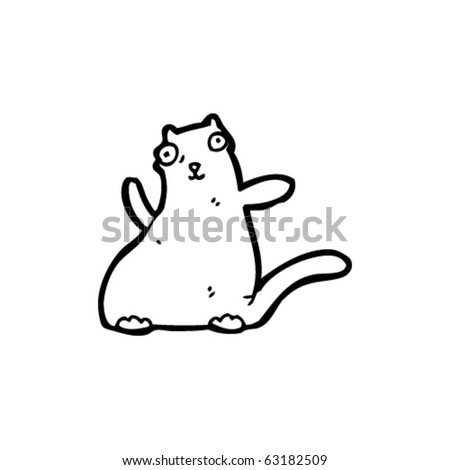 fat cat cartoon character. stock vector : very fat cat