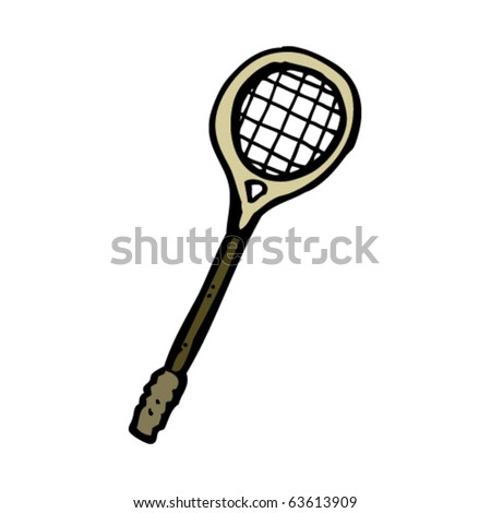 Cartoon Badminton Racquet