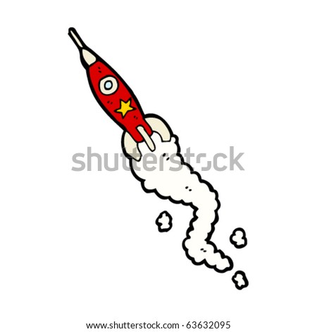 Flying Rocket Cartoon Stock Vector Illustration 63632095 : Shutterstock