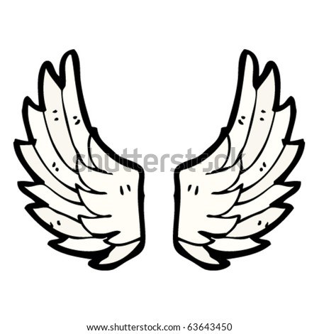 stock vector angel wings drawing